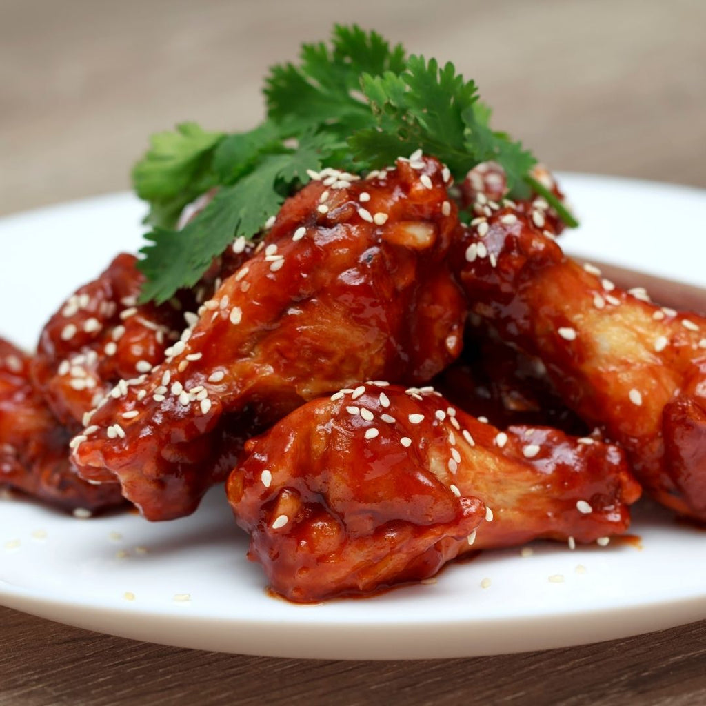 Spicy Sweet & Sour Mango Chicken Wings - Air fried or Baked!