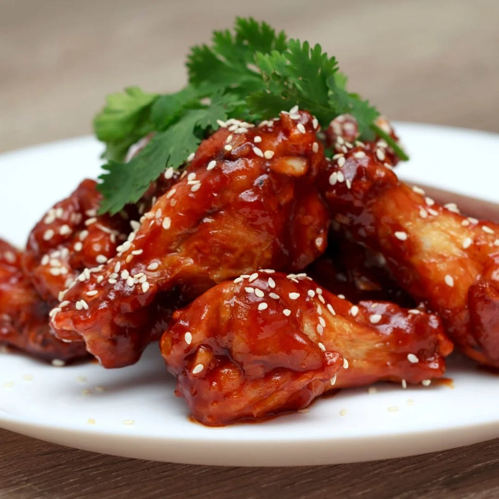 Spicy, Sweet & Sour Mango Chicken Wings