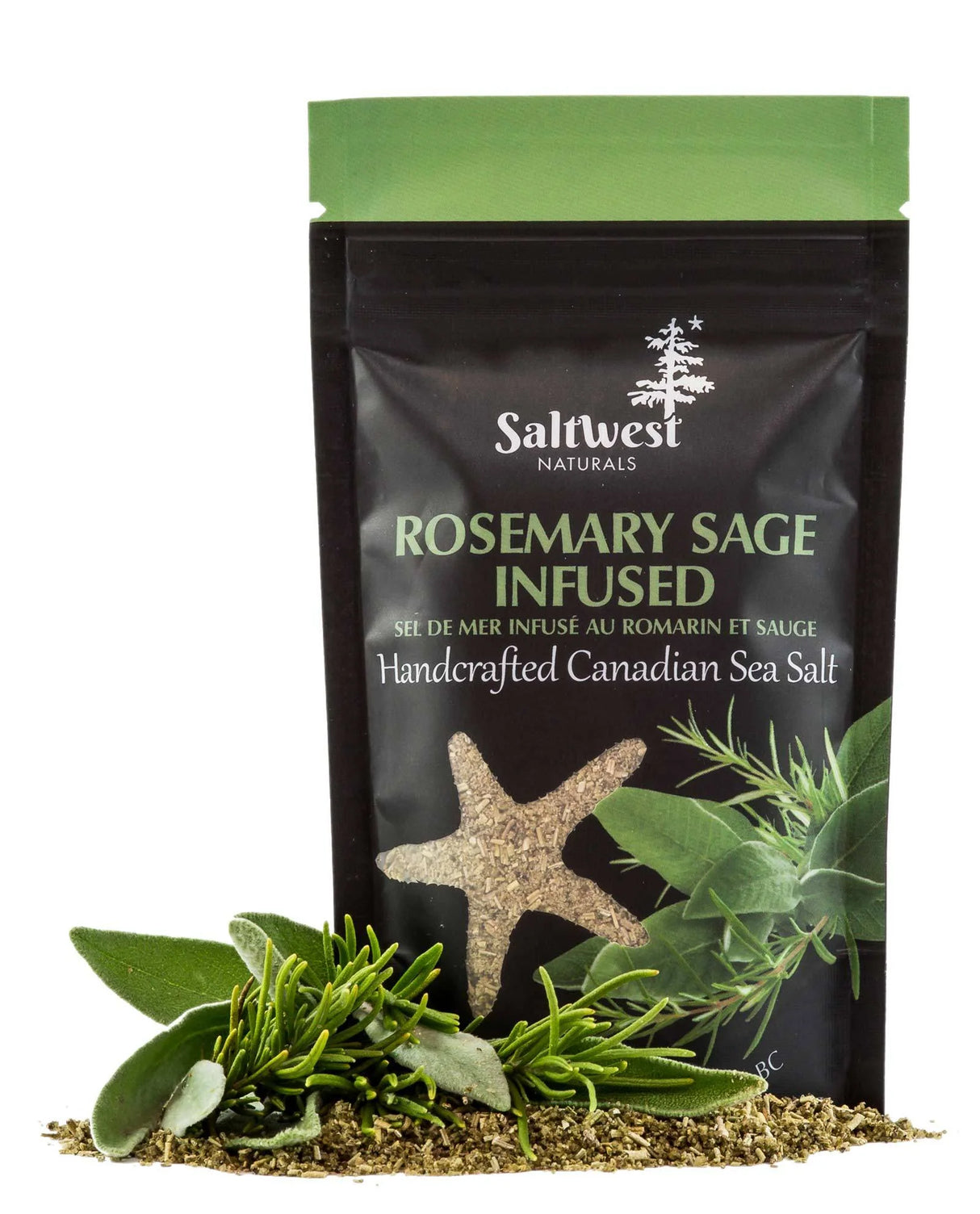 Rosemary Sage Infused Sea Salt (Saltwest™) 40g